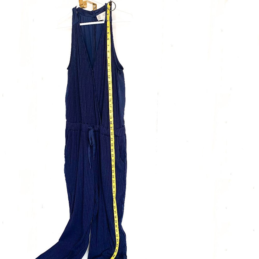 anthropologie navy juniper jumpsuit w/pockets M - Picture 9 of 9